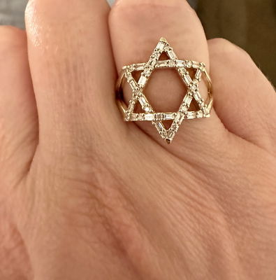 Baguette star online ring