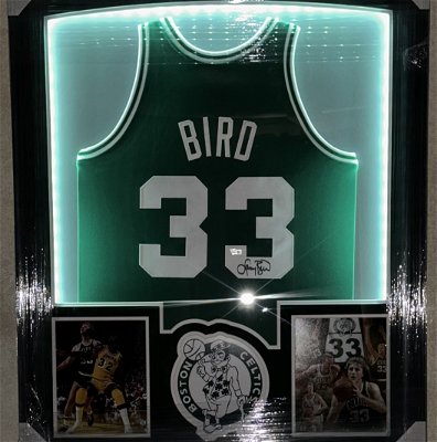Jayson Tatum Signed Boston Celtics 33x42 Custom Framed LED Backlit Jersey  Display (Fanatics)