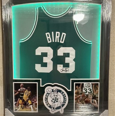 Jayson Tatum Signed Boston Celtics 33x42 Custom Framed LED Backlit