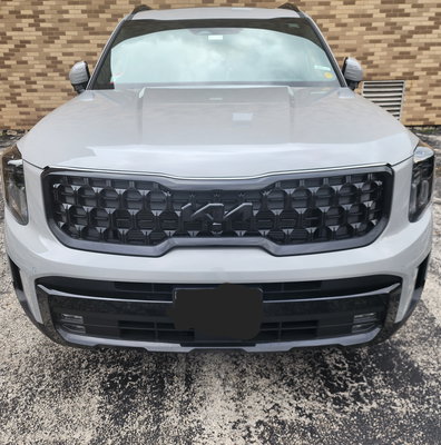 Black Overlay Emblem For 2020-2022 Kia Telluride Nightfall Edition Hood - Direct Fit Replacement