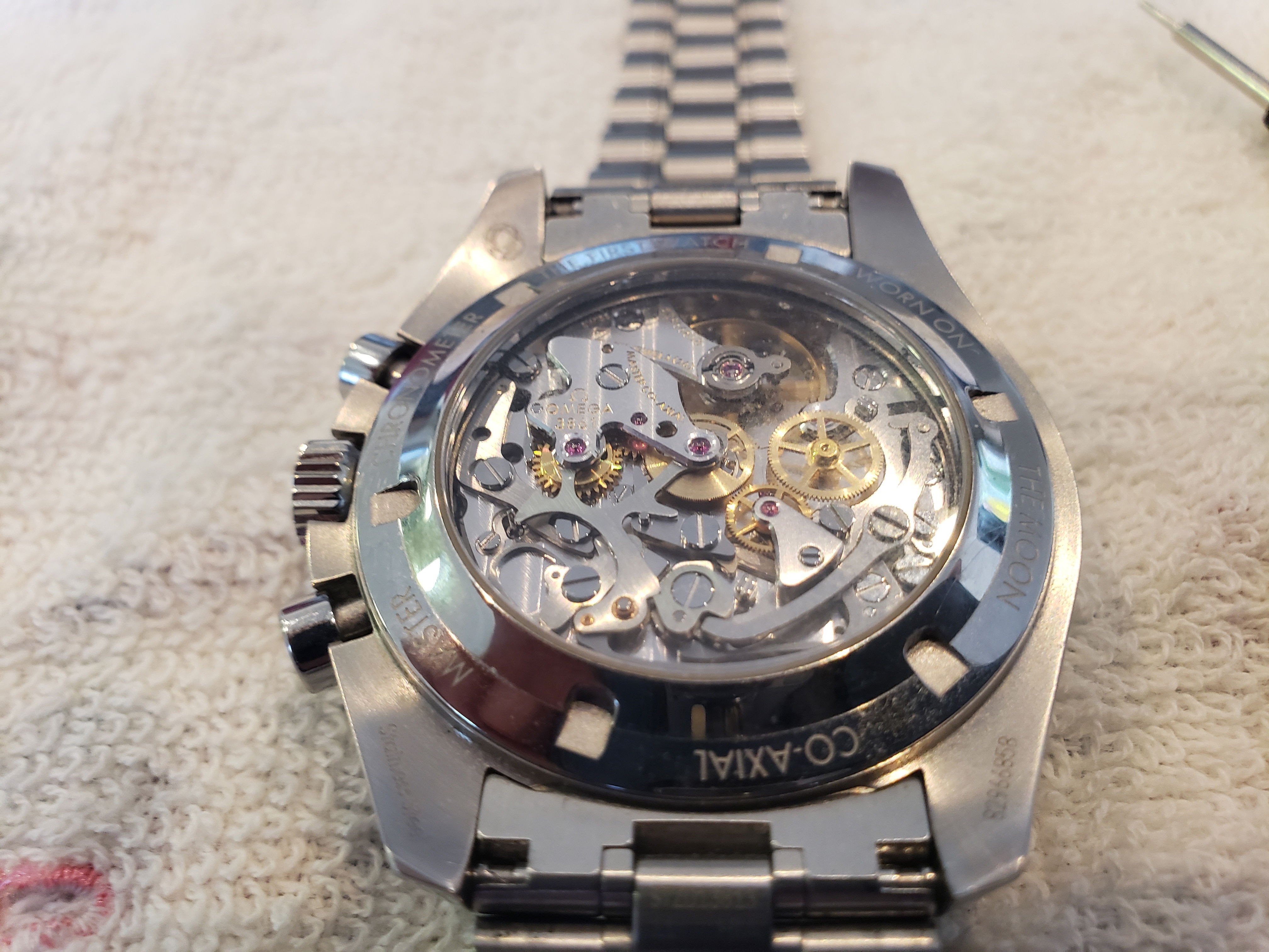 Sapphire Exhibition Caseback for the 3861 Omega Speedmaster Spiralwinder Watches