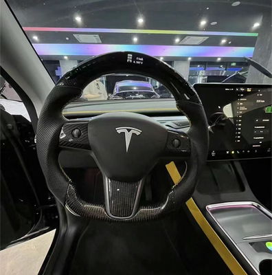 Model 3 Y LED Carbon Fiber Steering Wheel with Light