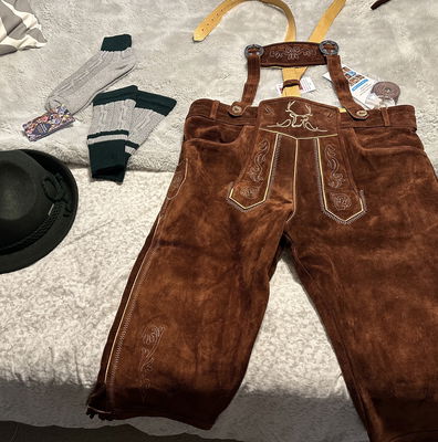 Lederhosen Men Short Light Brown | BAVARIA TRACHTEN