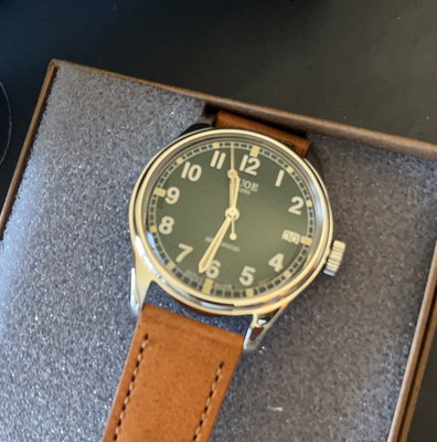 OLD SMITH 90-002 Automatic, Green Dial with Swiss Super-LumiNova
