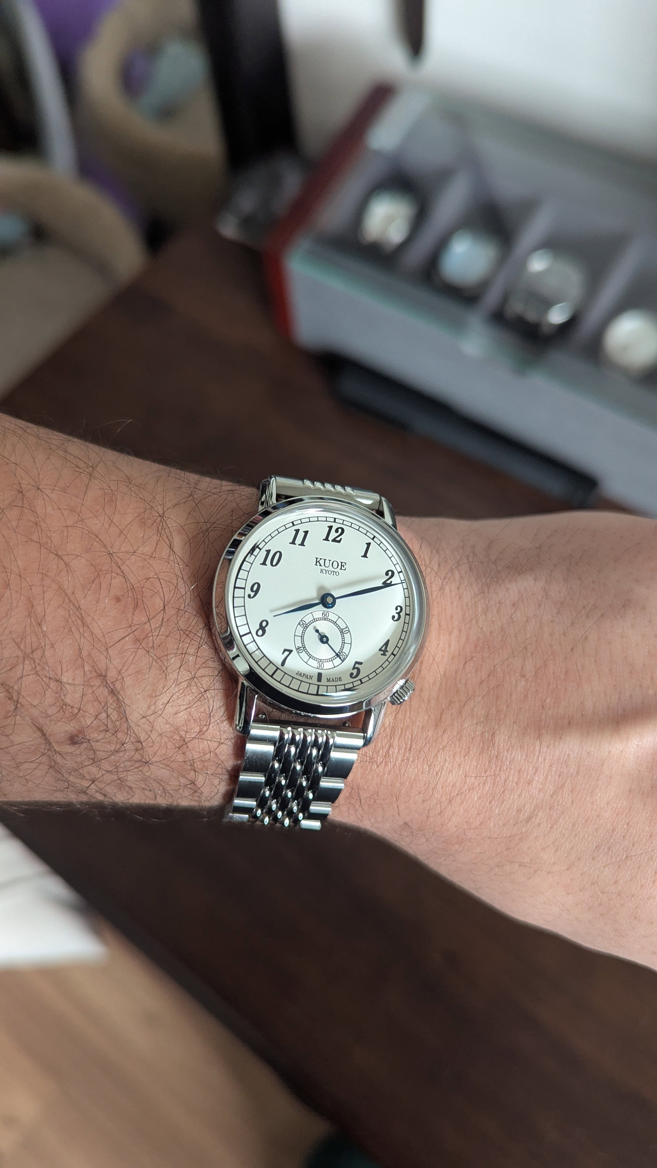 OLD SMITH 90-007 Automatic Blued Steel Hands with Stainless Steel