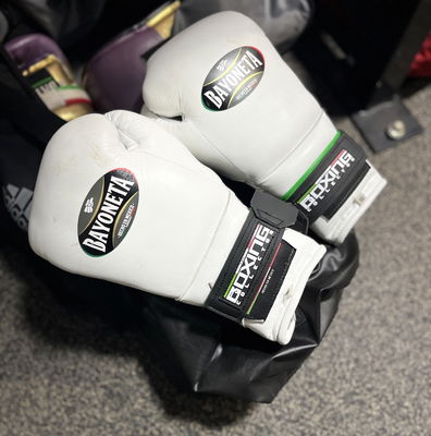 No Boxing No Life Fight Gloves - Lila/ Gold Boxing Gloves