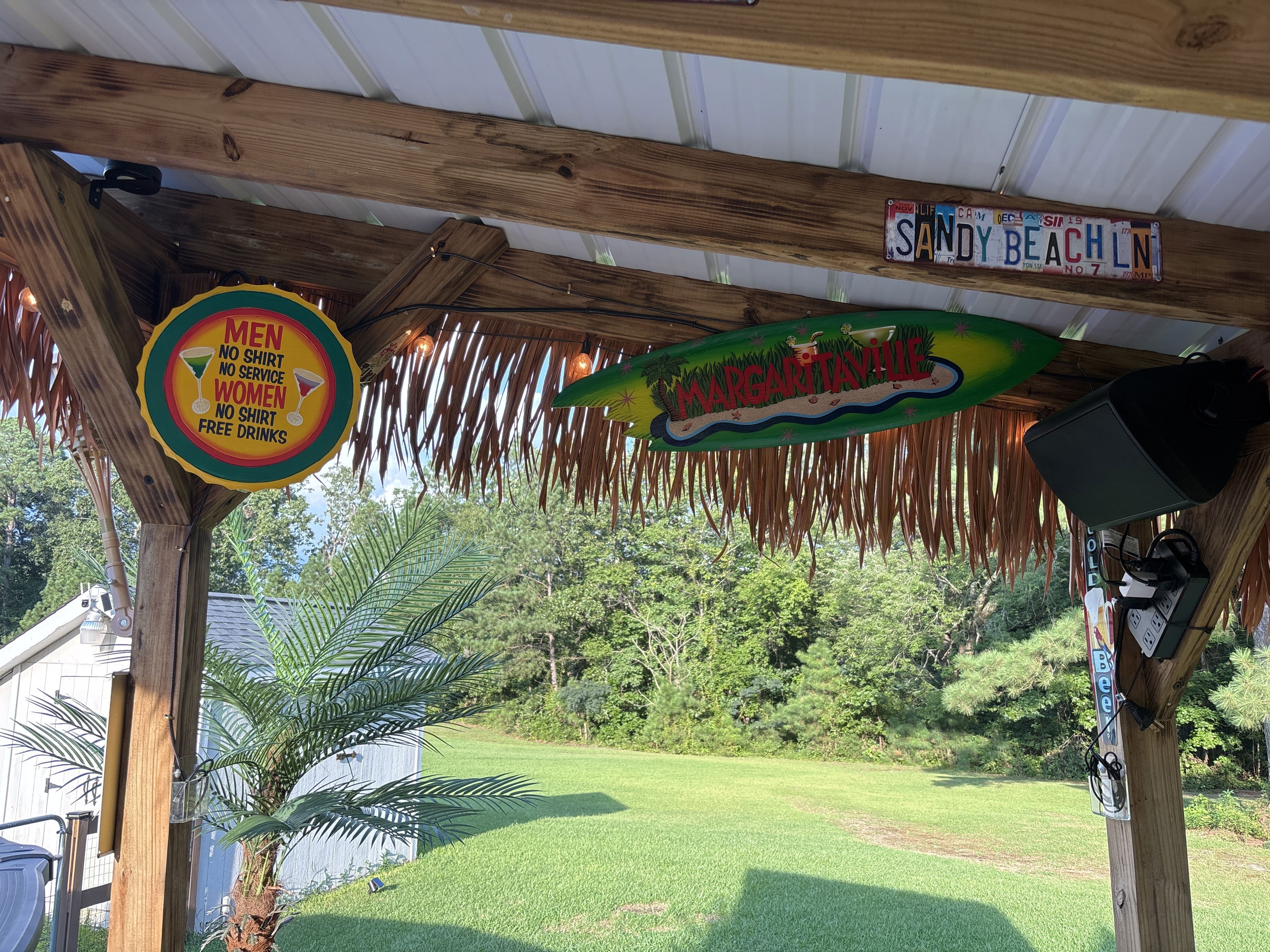Tiki Bar Sign Tiki's Dringing Vintage Retro Beach Tropical Wood