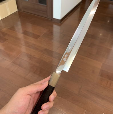 白ニ鋼　柳刃包丁 33cm sirokasu-usuba24-01.jpg