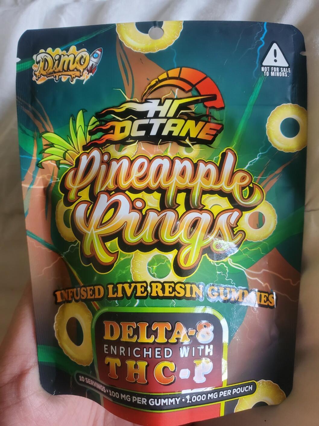Dimo Hemp Hi Octane Delta 8 THC + THC- P Live Resin Gummy Rings