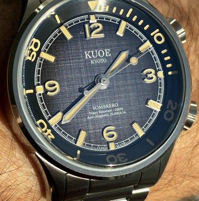 SOMBRERO 90-011, Gradient Navy, Linen Textured Dial, 20 BAR Water
