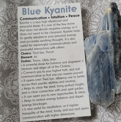 Raw Blue Kyanite Blade | New Moon Beginnings
