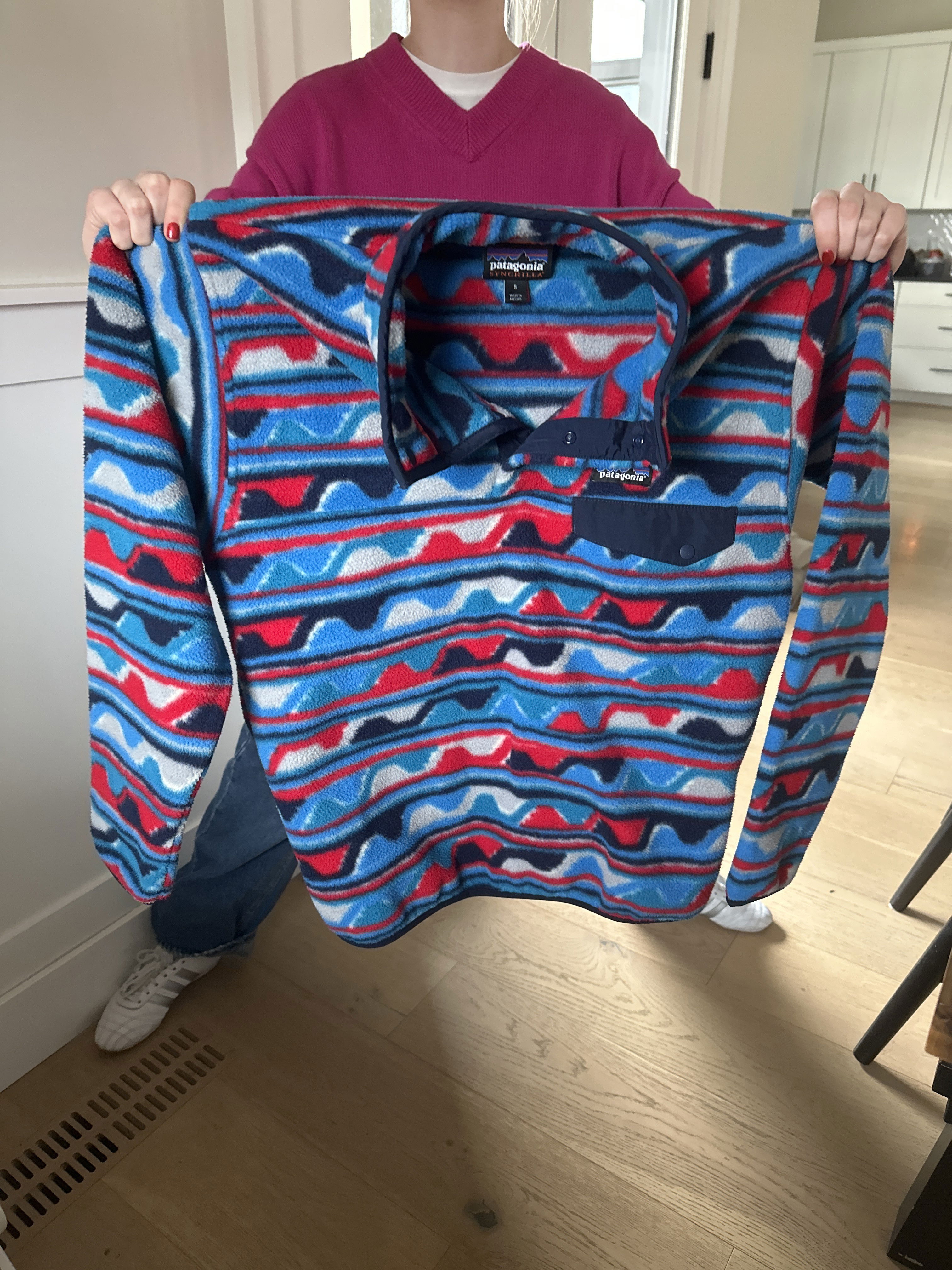 その他 [the vintage] patagonia fall/winter 1995 1995 Patagonia Made In Canada Printed Synchilla Snap-T, Island