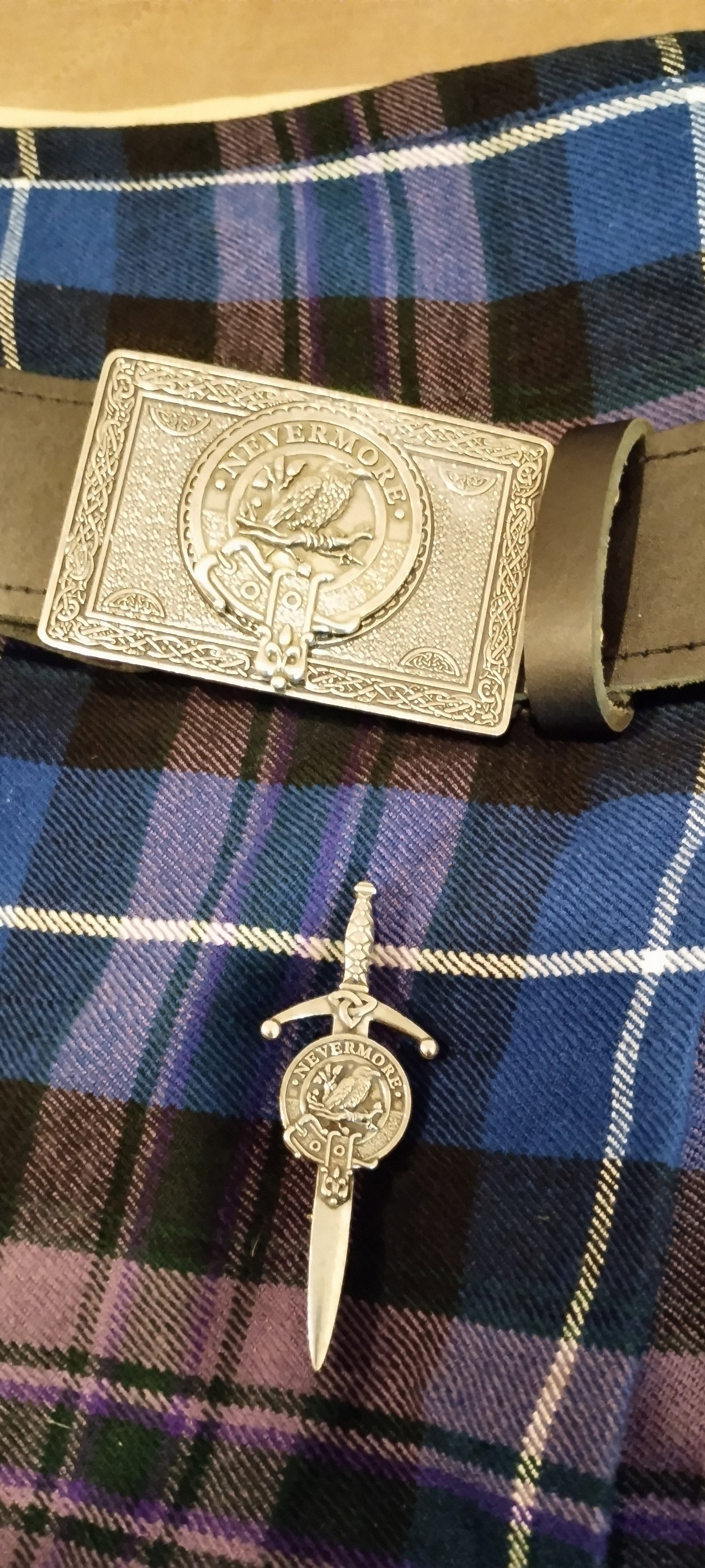Premium Celtic Cross Swirl Kilt Pin - Copper Finish | UT Kilts