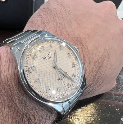 ROYAL SMITH 90-006 Breguet Numerals Silver Case Dusty Pink Dial
