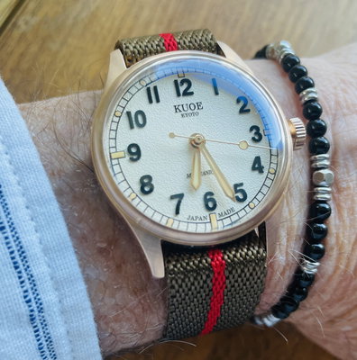 OLD SMITH 90-002 35mm Version Bronze Case Ivory Dial No-Date