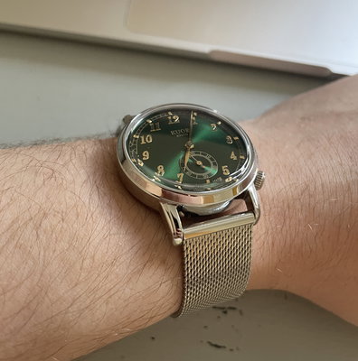 OLD SMITH 90-007 Automatic Green Sunray Dial | Kuoe Kyoto Global