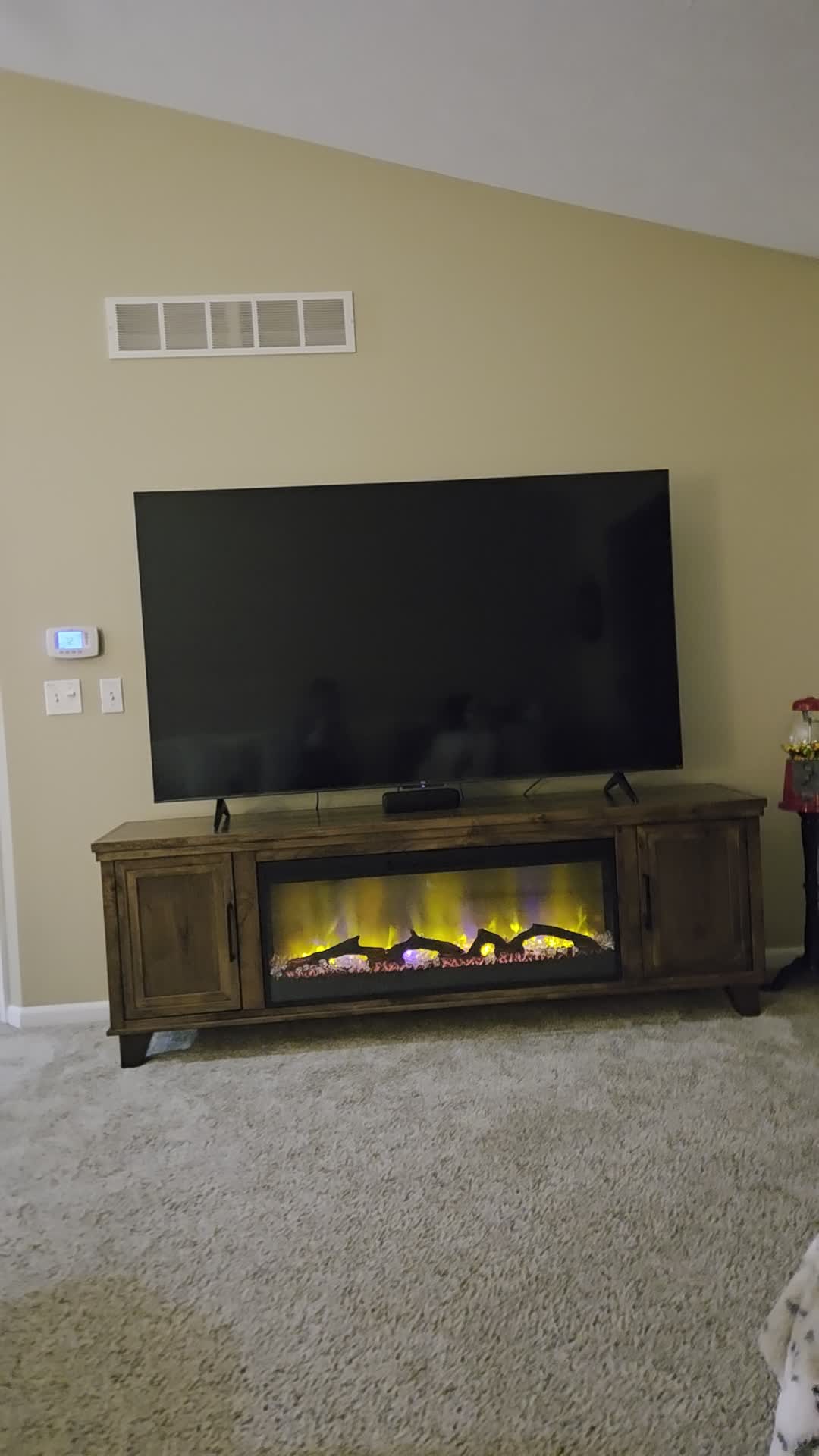 パナソニック50型テレビ【テレビ台ウーファー付き】本皮リクライニングソファーセット 64